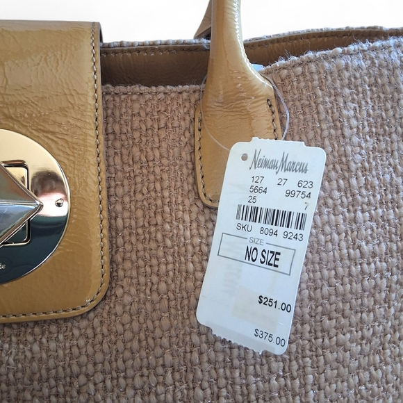 Kate Spade Doris Tweed Patent Leather Turnlock Tote - Picture 3 of 16